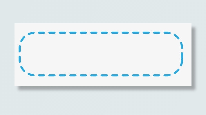 手绘蓝色简约虚线框免抠