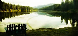 唯美清新湖景背景图高清