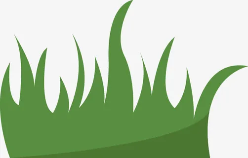 卡通春天草坪免抠