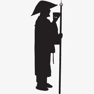 僧人剪影免抠