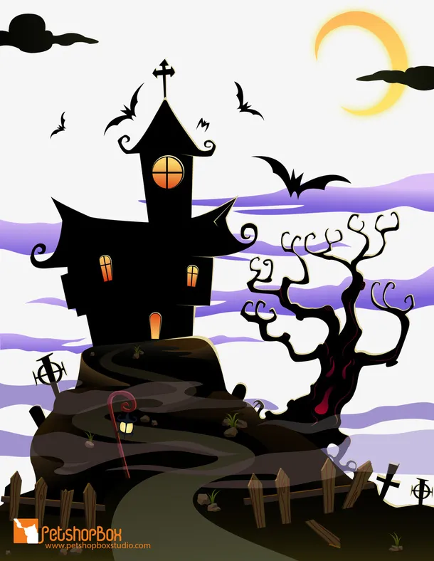 万圣节城堡免抠