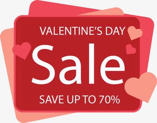 矢量图情人节出售上升标签免抠