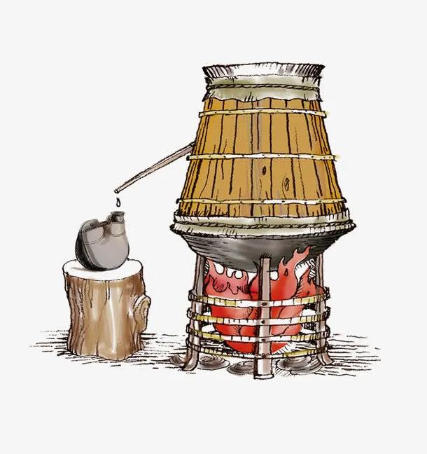 古代烧酒图免抠