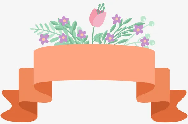 小清新装饰鲜花促销标签素材免抠