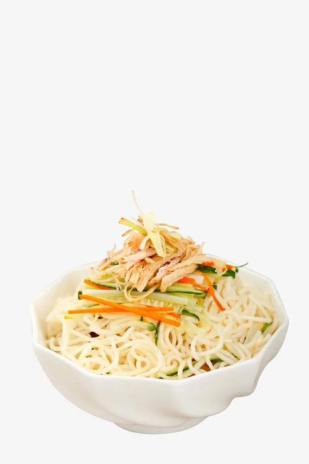 鸡丝凉拌荞麦面免抠