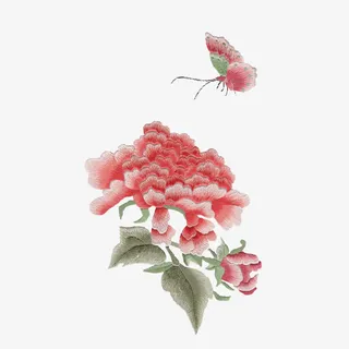 绣花 传统绣花 绣花素材免抠