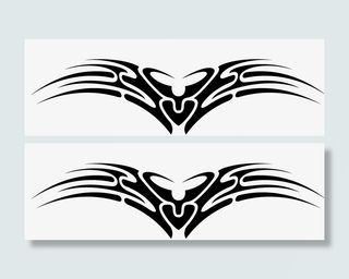 纹身黑色底纹设计免抠