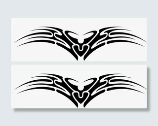 纹身黑色底纹设计免抠