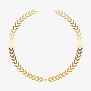 金色桂冠花环免抠