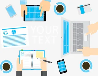 商务会谈三人会议免抠