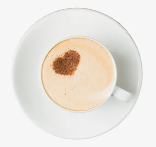 咖啡爱心牛奶饮料免抠