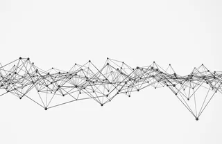 黑色立体科技网格线条免抠免抠