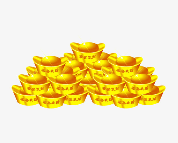 金元宝装饰图案免抠