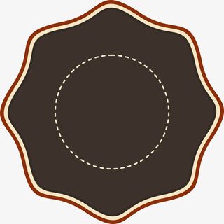 咖啡色扭曲标志免抠