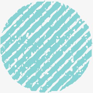 淡蓝条纹圆圈圈装饰画免抠