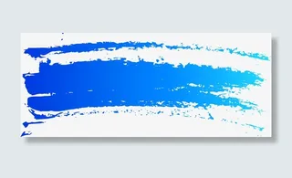 不规则蓝色动感笔刷图免抠