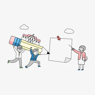 手拿铅笔的孩子免抠图免抠