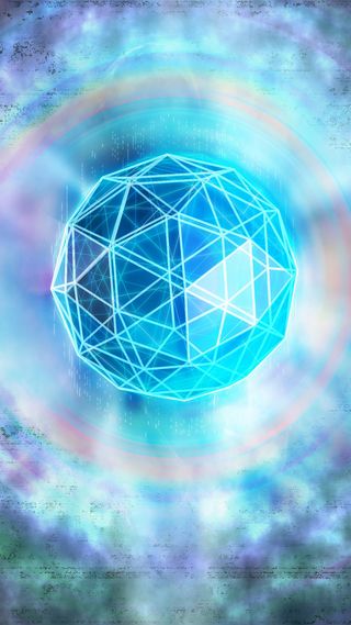 蓝色立体几何H5背景高清