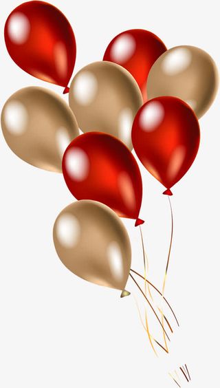 金属质感气球婚礼免抠