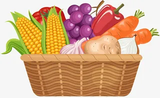 秋季秋天丰收的农作物免抠