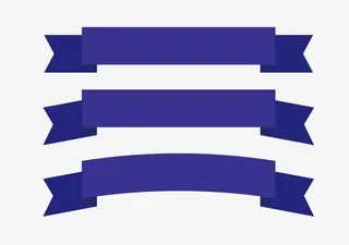 蓝色带子矢量图免抠