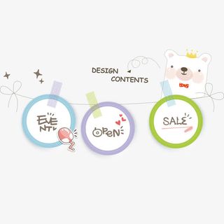 卡通 可爱 明信片 名片 招牌 店招免抠