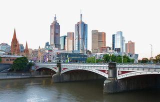 墨尔本市内一景免抠