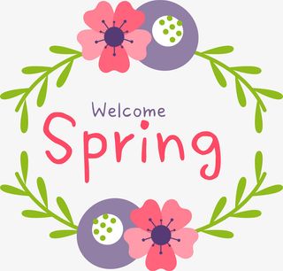 小清新春天边框花边免抠