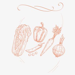 卡通红色白菜萝卜辣椒免抠