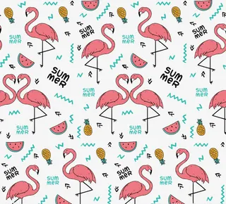 鹤与水果底纹背景