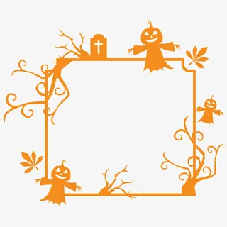 万圣节主题恐怖边框8免抠