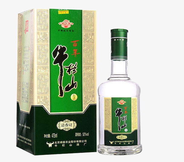 牛栏山精品白酒酒水免抠