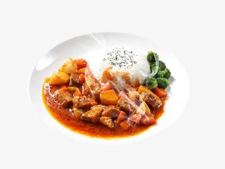 红烧牛肉饭美味快餐免抠