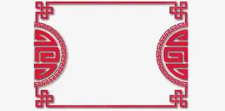 矢量中国风边框免抠