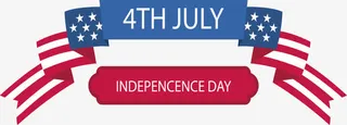 折纸彩带美国独立日免抠