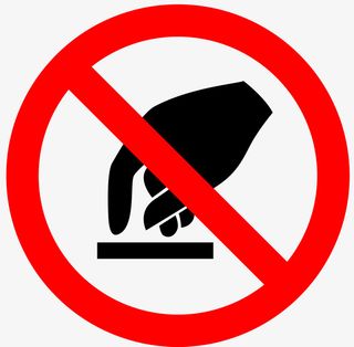 触摸危险矢量禁止图标免抠