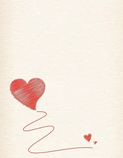 矢量复古纸张手绘心形背景素材高清