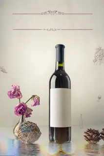 黄色简约葡萄酒海报背景高清