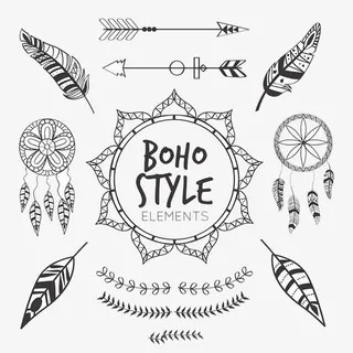 捕梦网和羽毛免抠