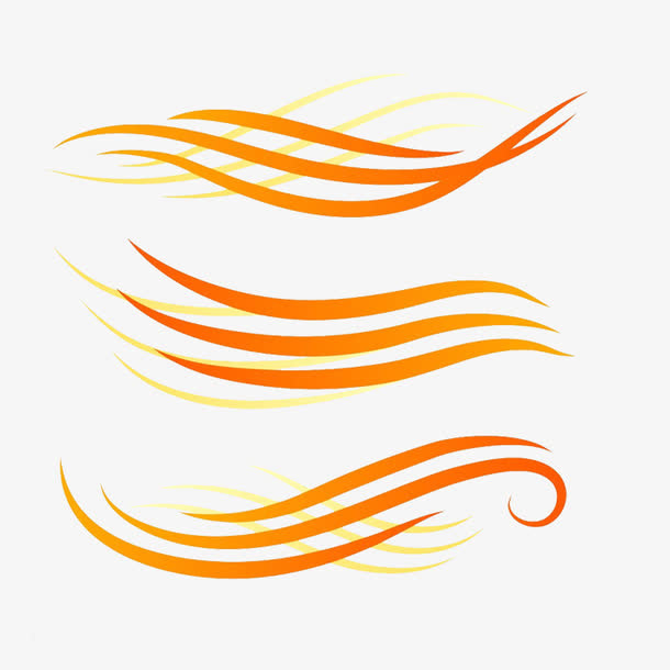 不规则的水波纹暖色免抠