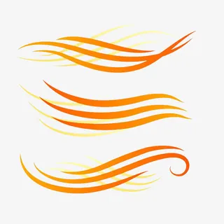 不规则的水波纹暖色免抠