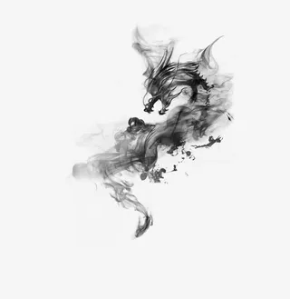 水墨中国龙免抠