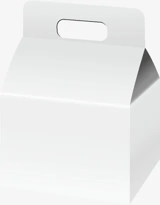 卡通白色快餐外卖盒子模板免抠