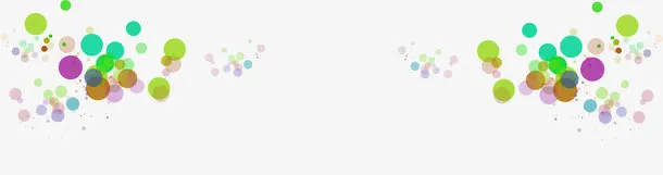 绿色蓝色圆形装饰免抠