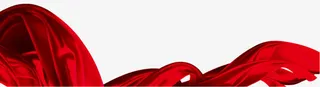 红色飘带免抠