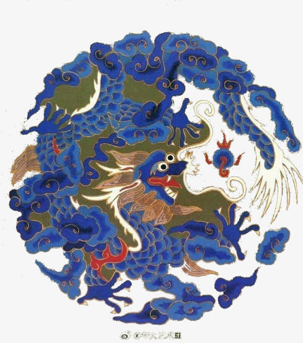 蓝色的龙免抠