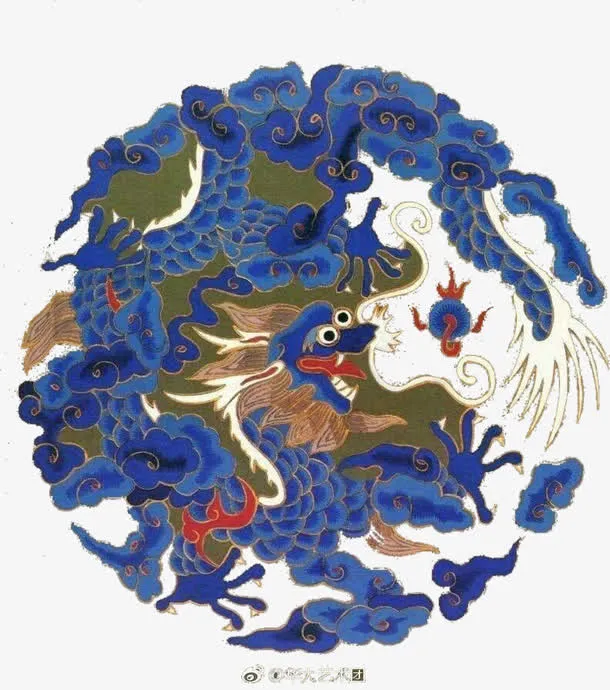 蓝色的龙免抠