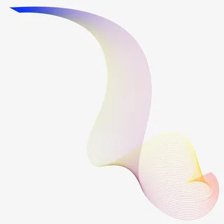 渐变流动线条电商免抠