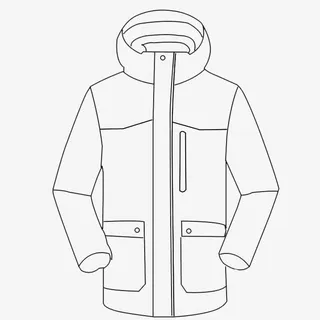 滑雪上衣线条图免抠