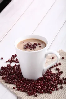 椰香红豆奶茶海报背景高清